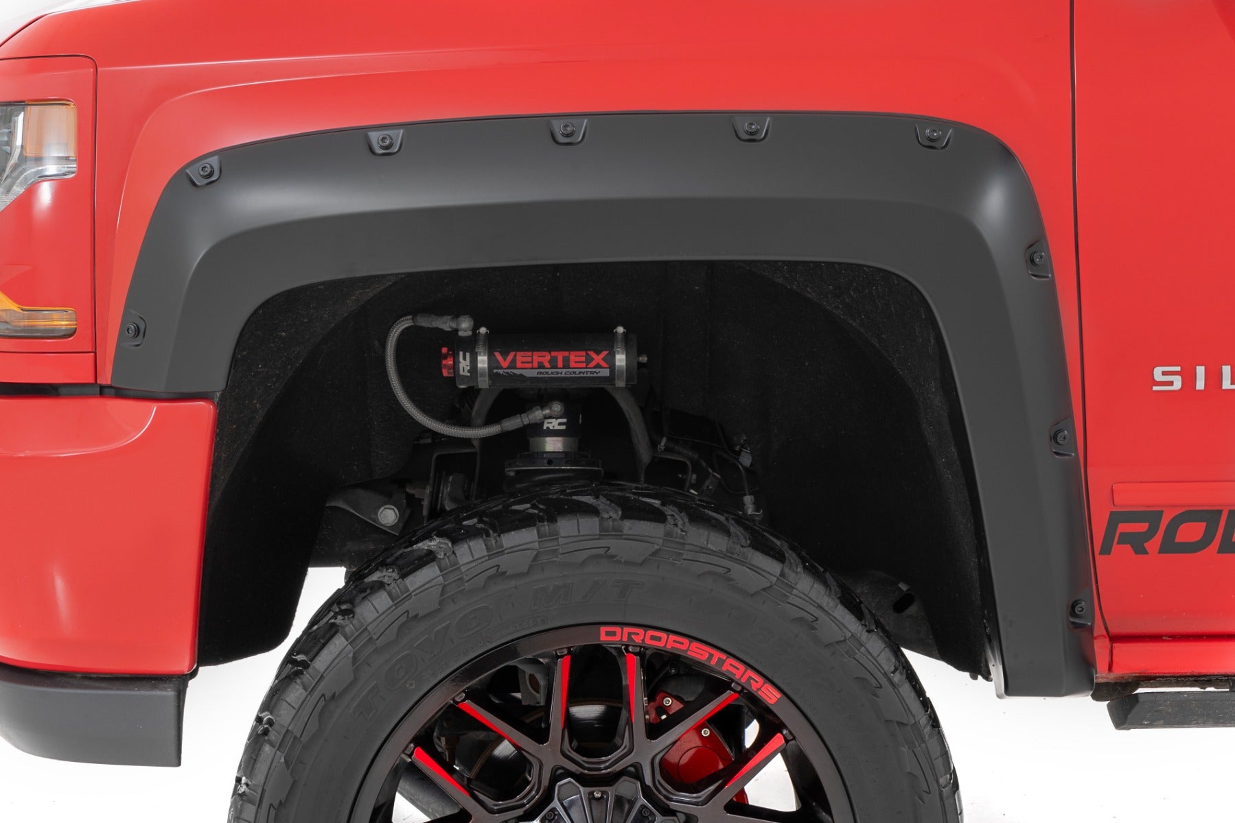 Pocket Fender Flares | 6'7" & 8' Bed | GJI Shadow Gray | Chevy Silverado 1500 (14-18)/2500HD