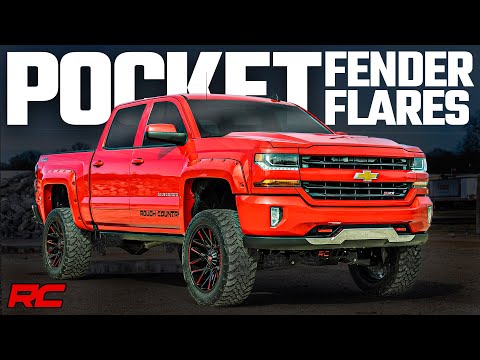 Pocket Fender Flares | 6'7" & 8' Bed | GIW Graystone | Chevy Silverado 1500/2500HD/3500HD (07-14) - Video