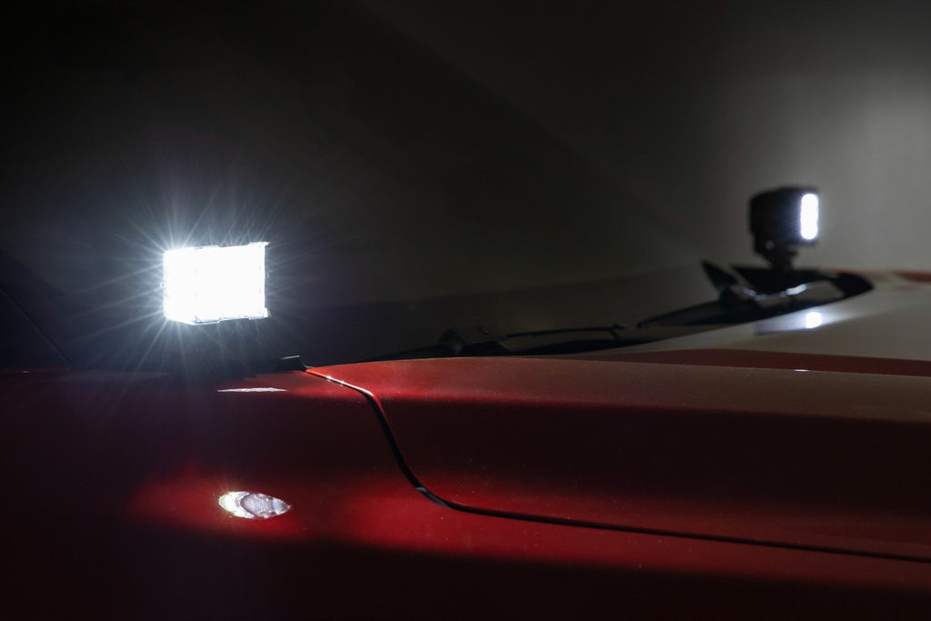 LED Light Kit | Ditch Mount | 2" Black Pair | White DRL | Toyota Tundra (22-25)