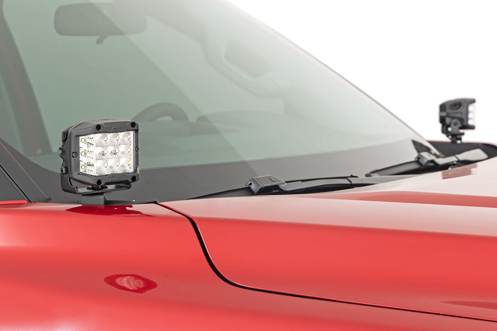 LED Light Kit | Ditch Mount | 2" Black Pair | Flood | Toyota Tundra (22-25)