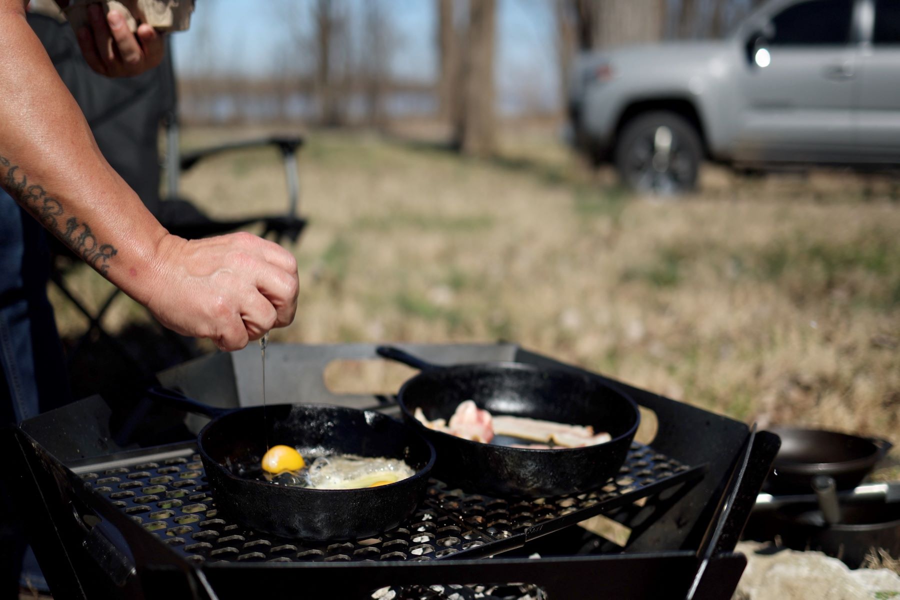 Overland Collapsible Fire Pit Stainless Steel Grill Grate